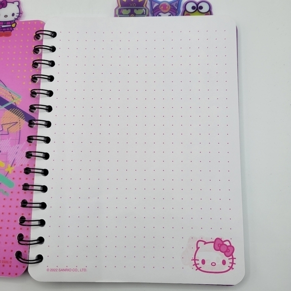 Sanrio Hello Kitty kawaii arcade Tabbed journal Notebook - Picture 3 of 9